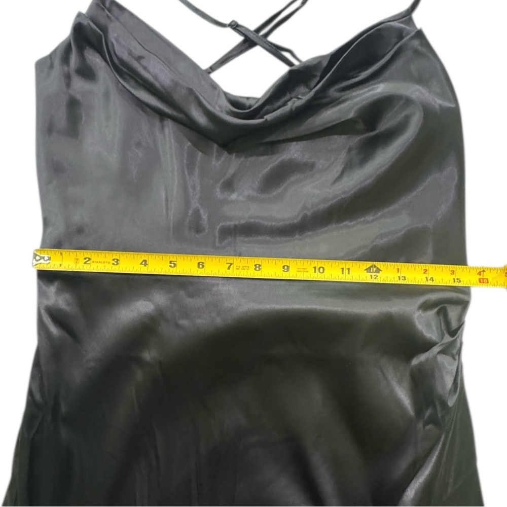 Finesse Lerata Black Satin Maxi Dress - Picture 8 of 10